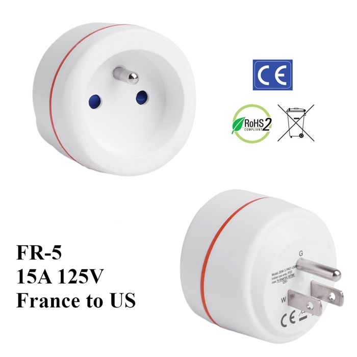 EURAPRA FR-5, 15A 125V · France to US