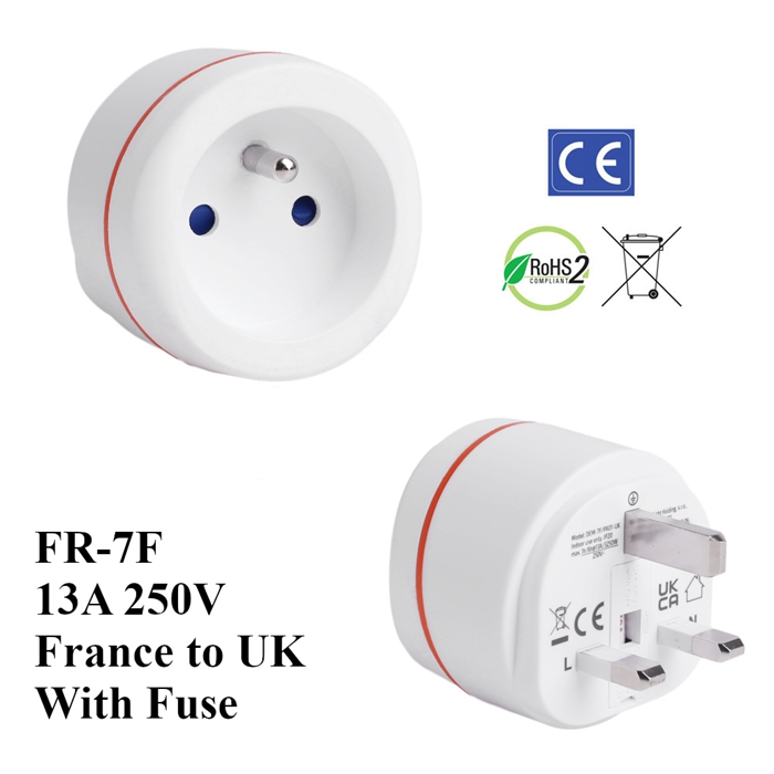 EURAPRA FR-7F, 13A 250V · France to UK with Fuse