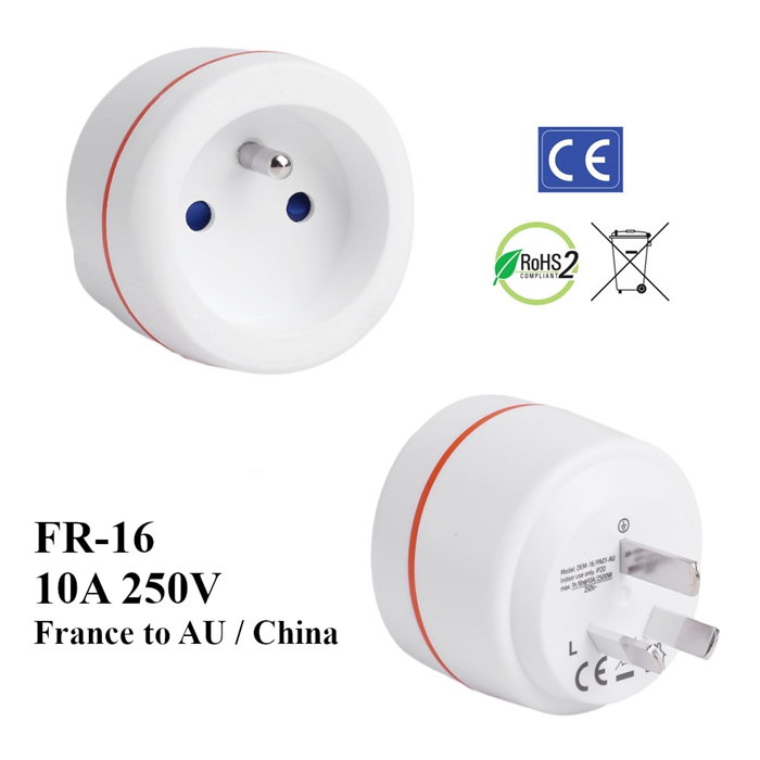 EURAPRA FR-16, 10A 250V · France to AU/China